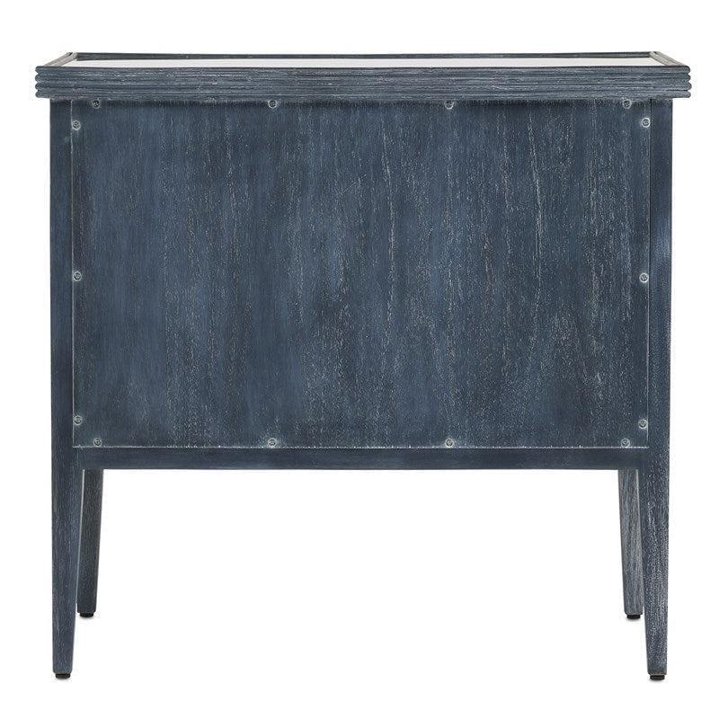 Navy Brushed Brass Chest Barry Goralnick Collection Accent Cabinets Sideboards and Things By Currey & Co