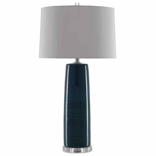 Navy Polished Nickel Azure Table Lamp Table Lamps Sideboards and Things By Currey & Co