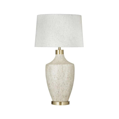 Neecole Cream Cement Table Lamp - LOOMLAN - Bassett Mirror - Table Lamps