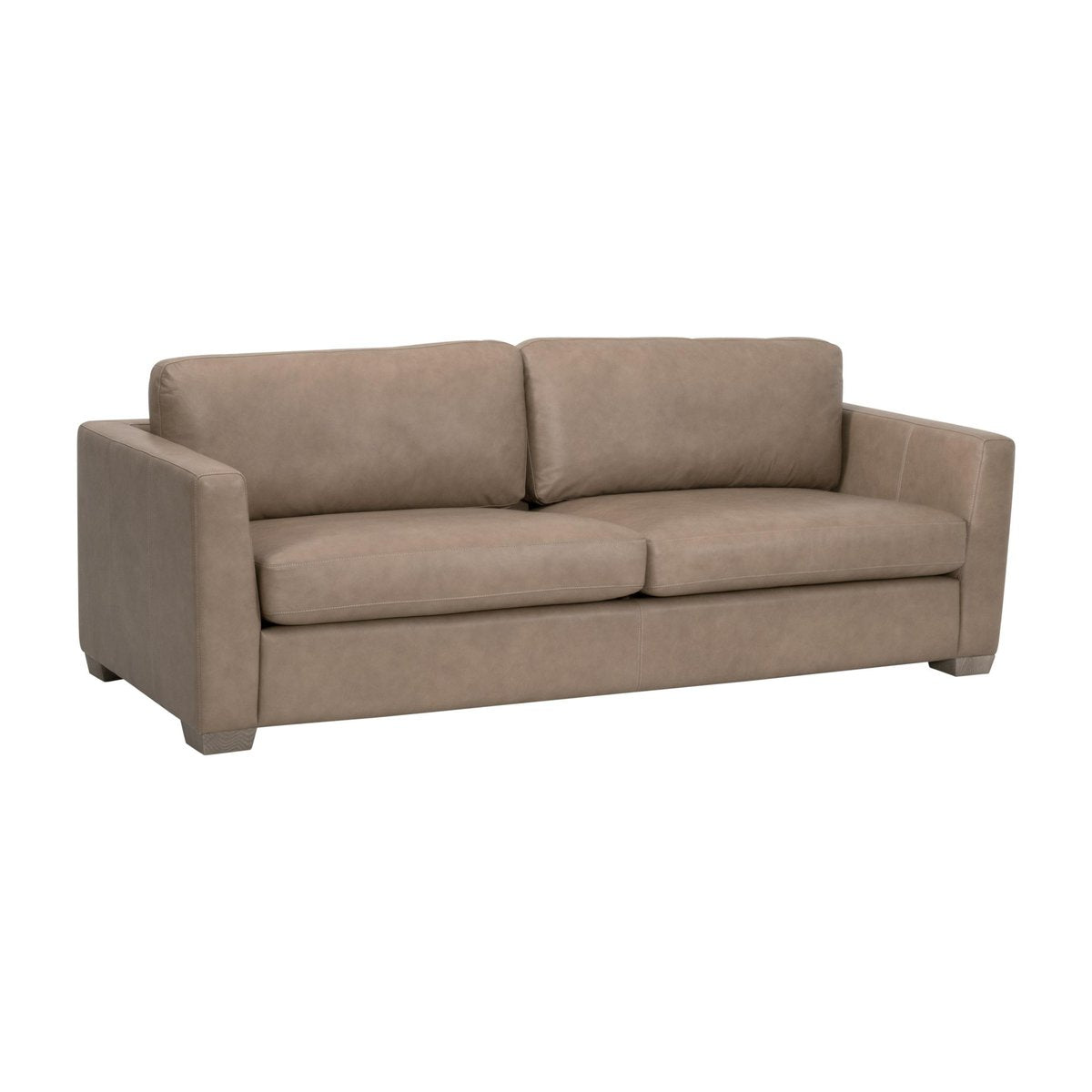 Essentials For Living Neiman 95" Taper Arm Top Grain Leather Sofa