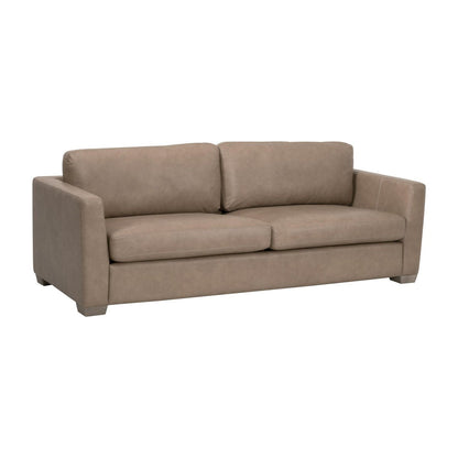 Essentials For Living Neiman 95" Taper Arm Top Grain Leather Sofa