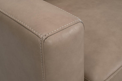Essentials For Living Neiman 95" Taper Arm Top Grain Leather Sofa