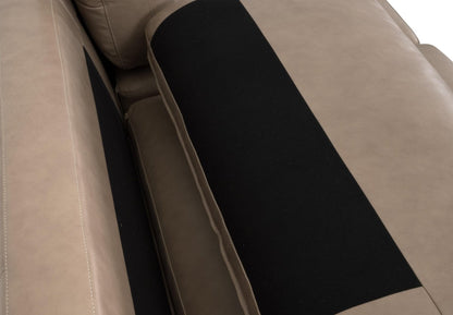 Essentials For Living Neiman 95" Taper Arm Top Grain Leather Sofa