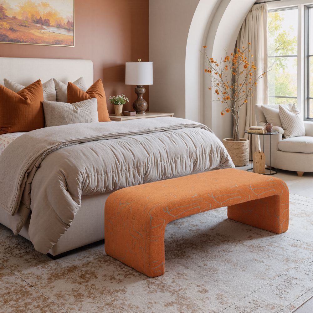 Zuo Modern Nendo Printed Fabric Bedroom Bench