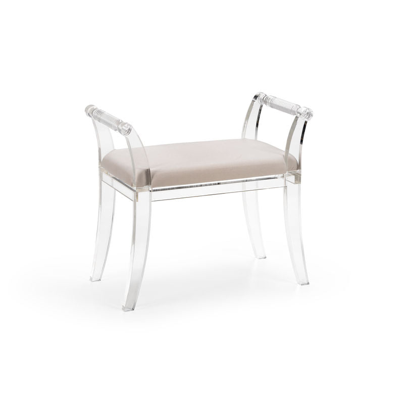 Get Neoclassic Acrylic Bench With Muslin Seat Cushion – Sideboards and ...