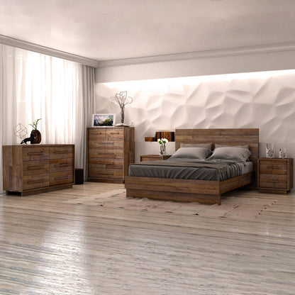Nevada Wooden Brown Modern Bed
