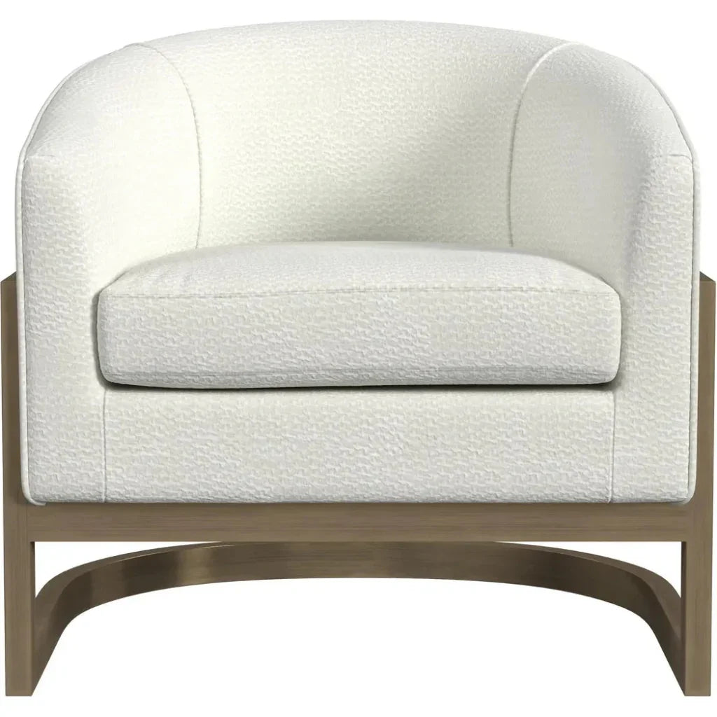 Neve Metal Gold Armless Accent Chair - LOOMLAN - Bassett Mirror - Club Chairs