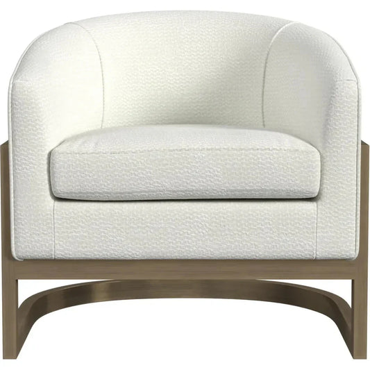 Bassett Mirror Neve Metal Gold Armless Accent Chair