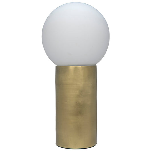 New Metal Luna Lamp With Brass Finish-Table Lamps-Noir-Sideboards and Things