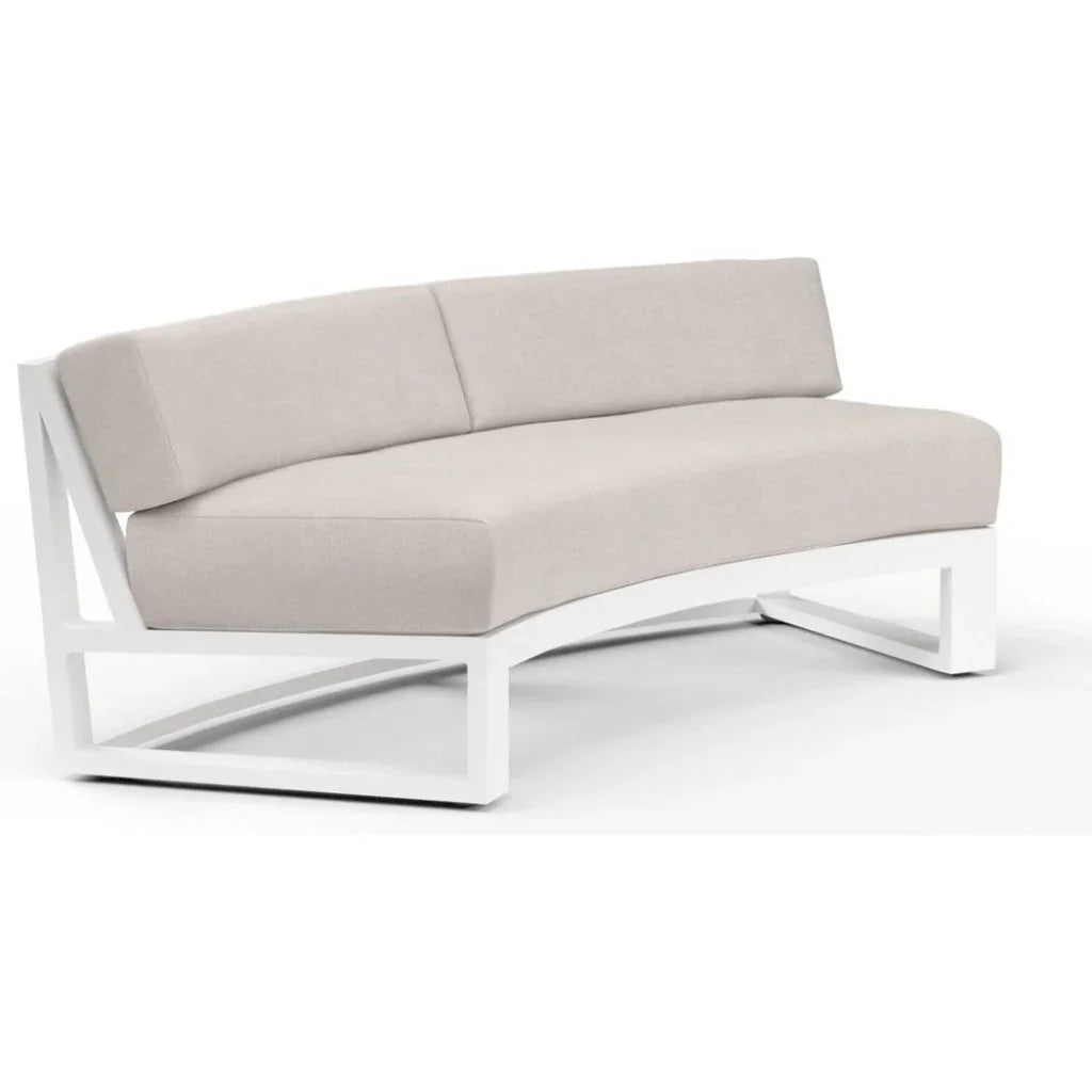 Newport Sunbrella Outdoor Curved Sofa -- view 7