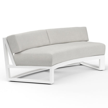 Newport Sunbrella Outdoor Curved Sofa -- view 9
