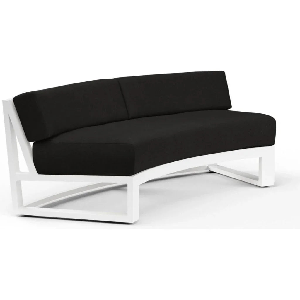 Newport Sunbrella Outdoor Curved Sofa -- view 5
