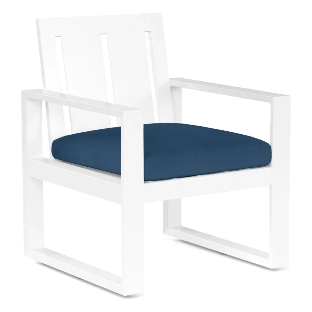 Newport Sunbrella Outdoor Dining Armchair 2PC-Outdoor Dining Chairs-Sunset West-Spectrum Indigo-LOOMLAN