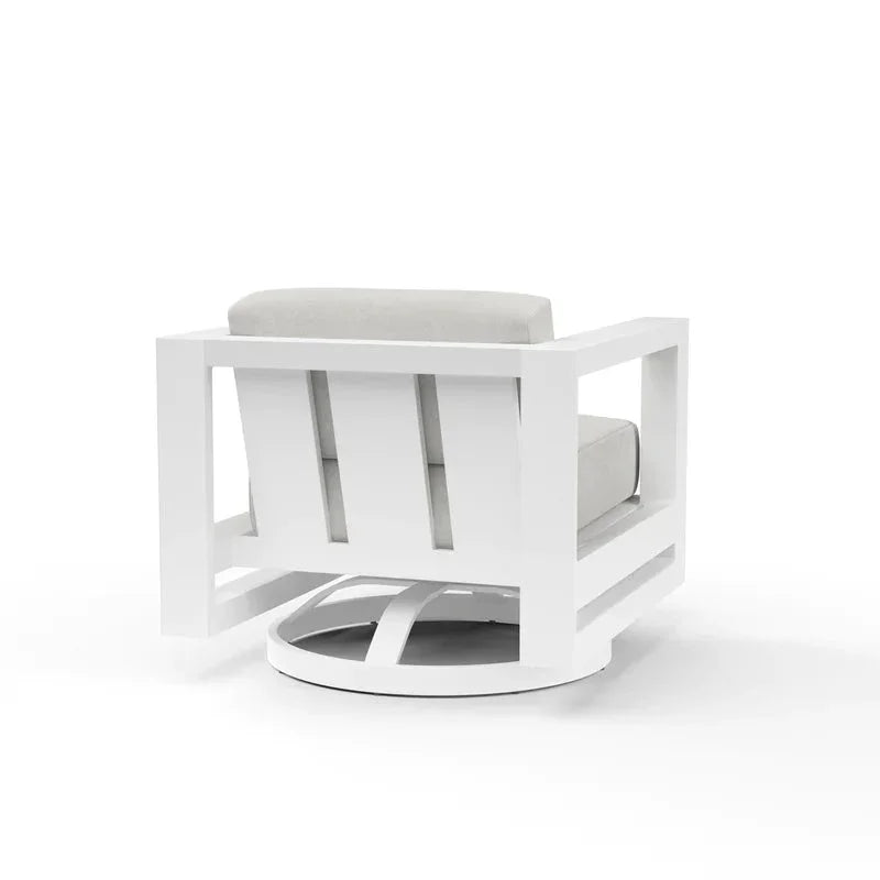 Newport Sunbrella Swivel Outdoor Club Chair-Outdoor Accent Chairs-Sunset West-LOOMLAN