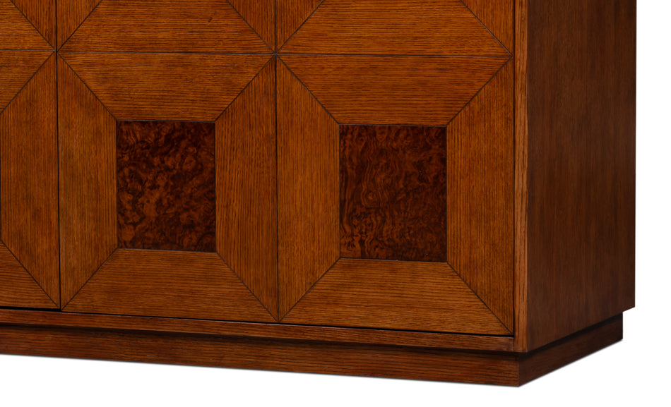 Sarreid Newport Three Doors Wood Credenza