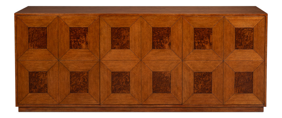 Sarreid Newport Three Doors Wood Credenza