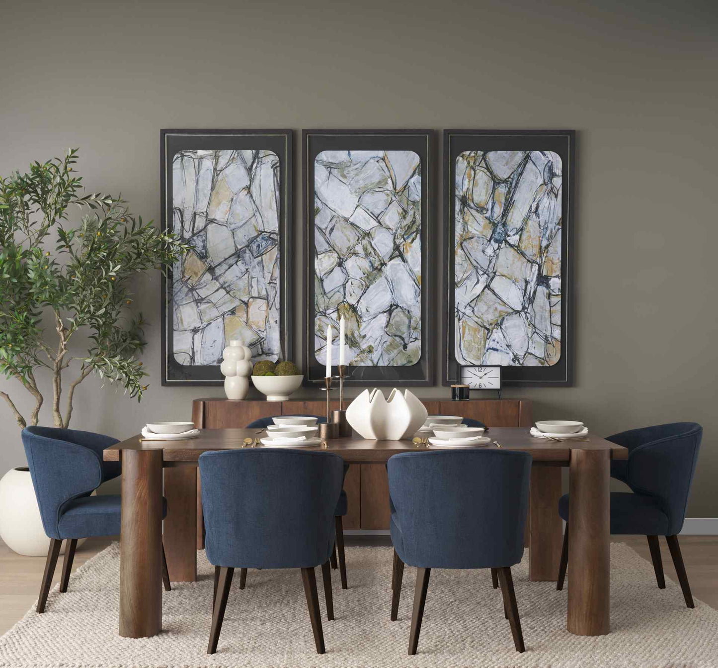 Mercana Niles Faux Leather Wingback Dining Chair 2PC