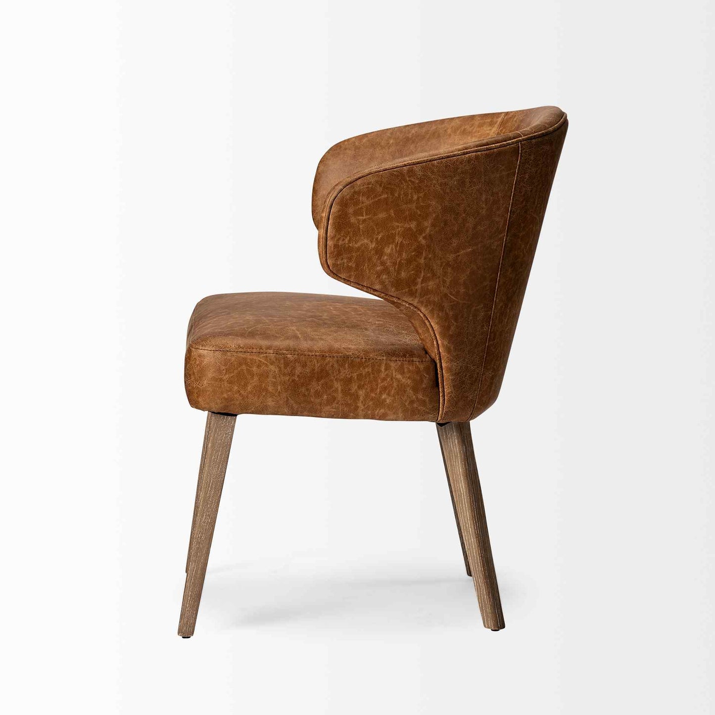 Mercana Niles Faux Leather Wingback Dining Chair 2PC
