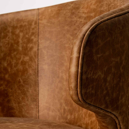 Mercana Niles Faux Leather Wingback Dining Chair 2PC