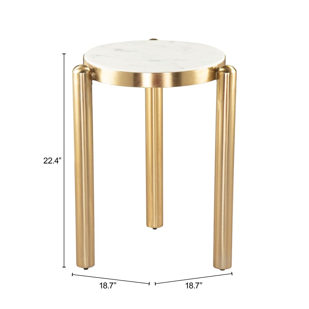 Zuo Modern Noan Iron Frame Round Side Table
