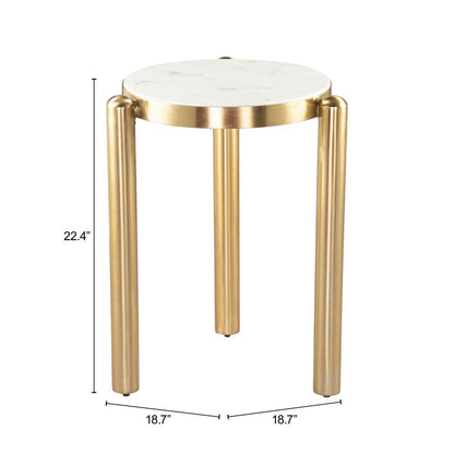 Zuo Modern Noan Iron Frame Round Side Table