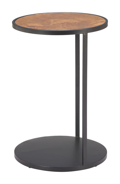Zuo Modern Nodo Wood Top Round Side Table