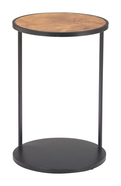 Zuo Modern Nodo Wood Top Round Side Table