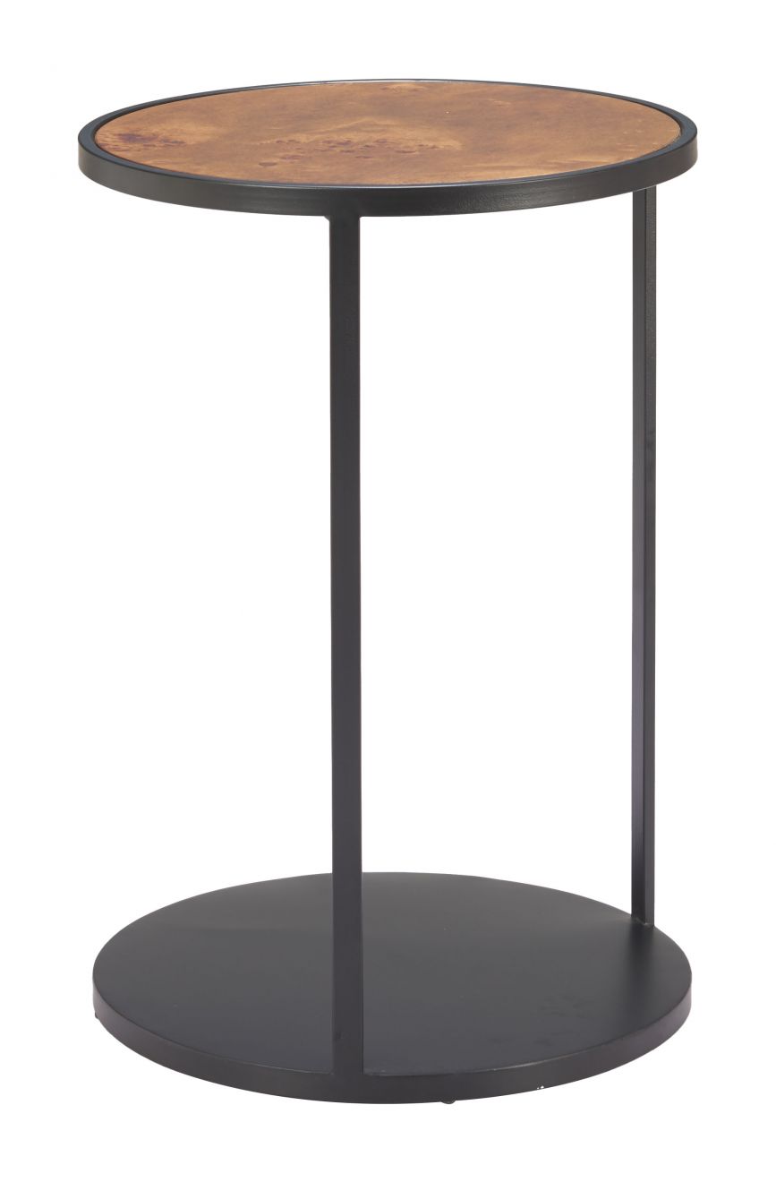 Zuo Modern Nodo Wood Top Round Side Table