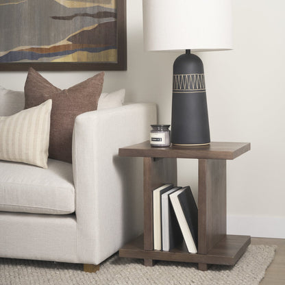 Mercana Nohr Wooden Brown Accent Table