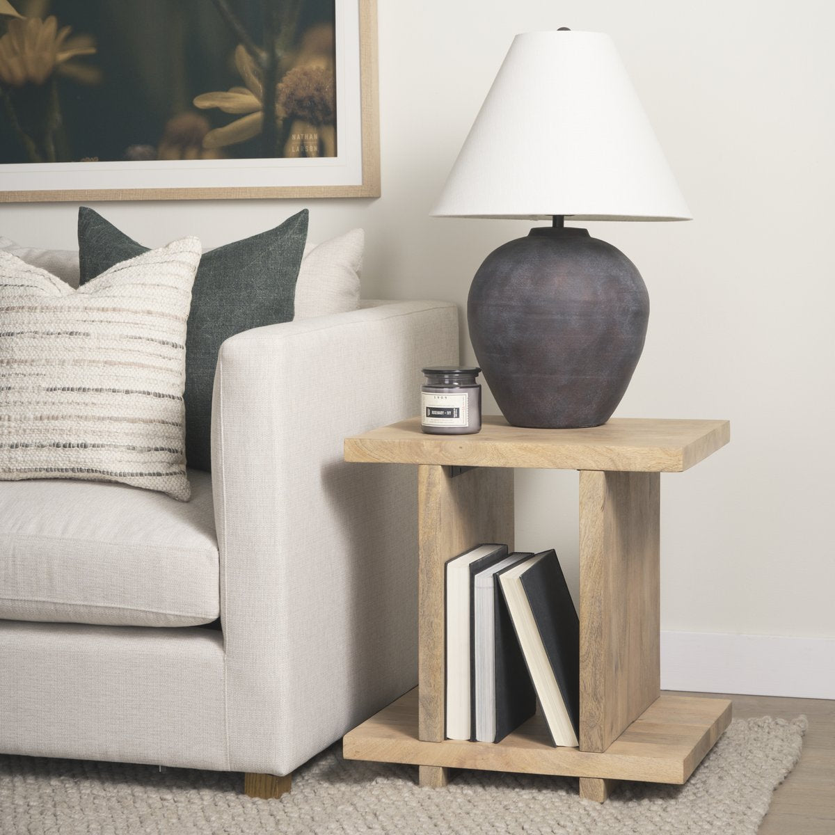Mercana Nohr Wooden Brown Accent Table