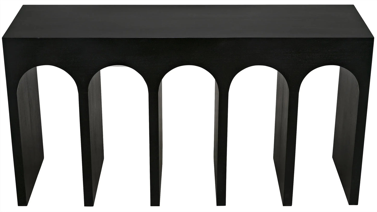 Noir Bridge Console Table Black-Console Tables-Noir-Sideboards and Things