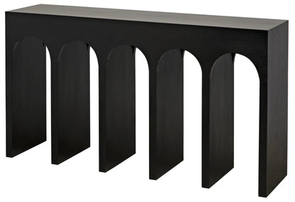 Noir Bridge Console Table Black-Console Tables-Noir-Sideboards and Things