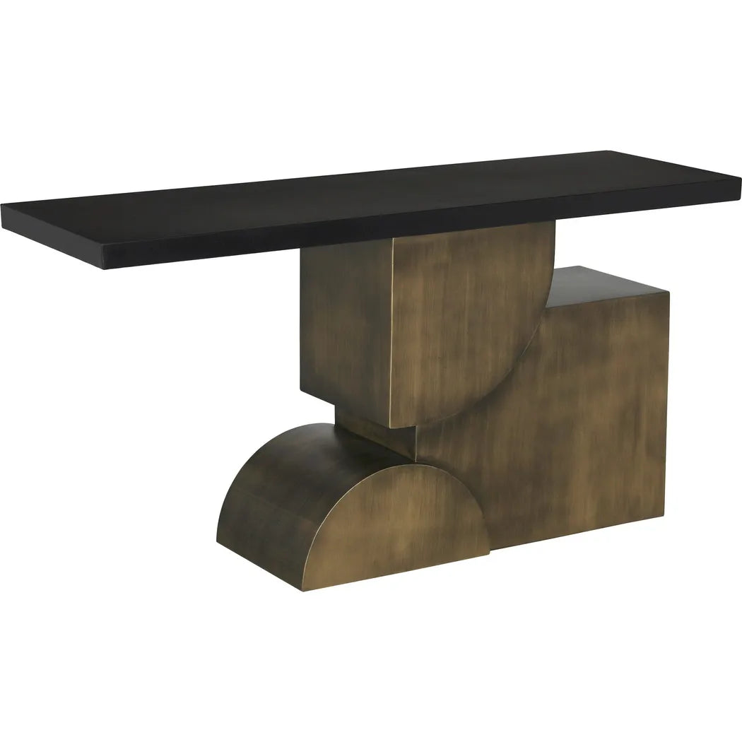 Noir Couture Console Black Industrial Steel