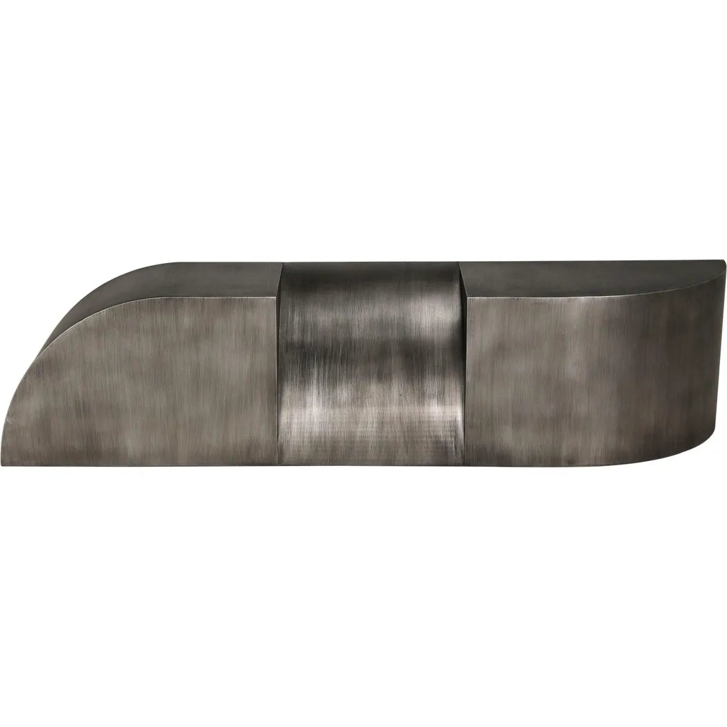 Noir Crafter Bench Sleek Gun Metal Industrial