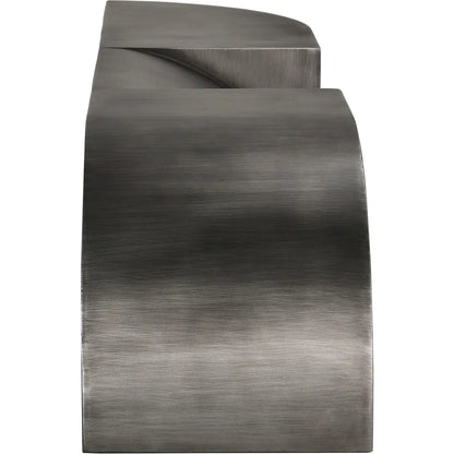 Noir Crafter Bench Sleek Gun Metal Industrial