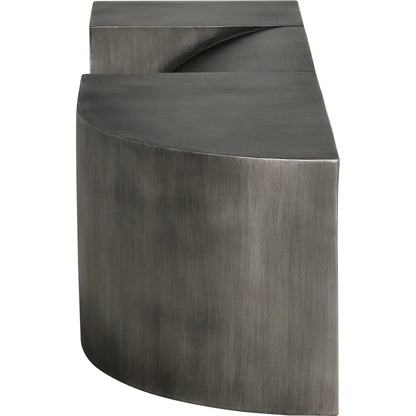 Noir Crafter Bench Sleek Gun Metal Industrial