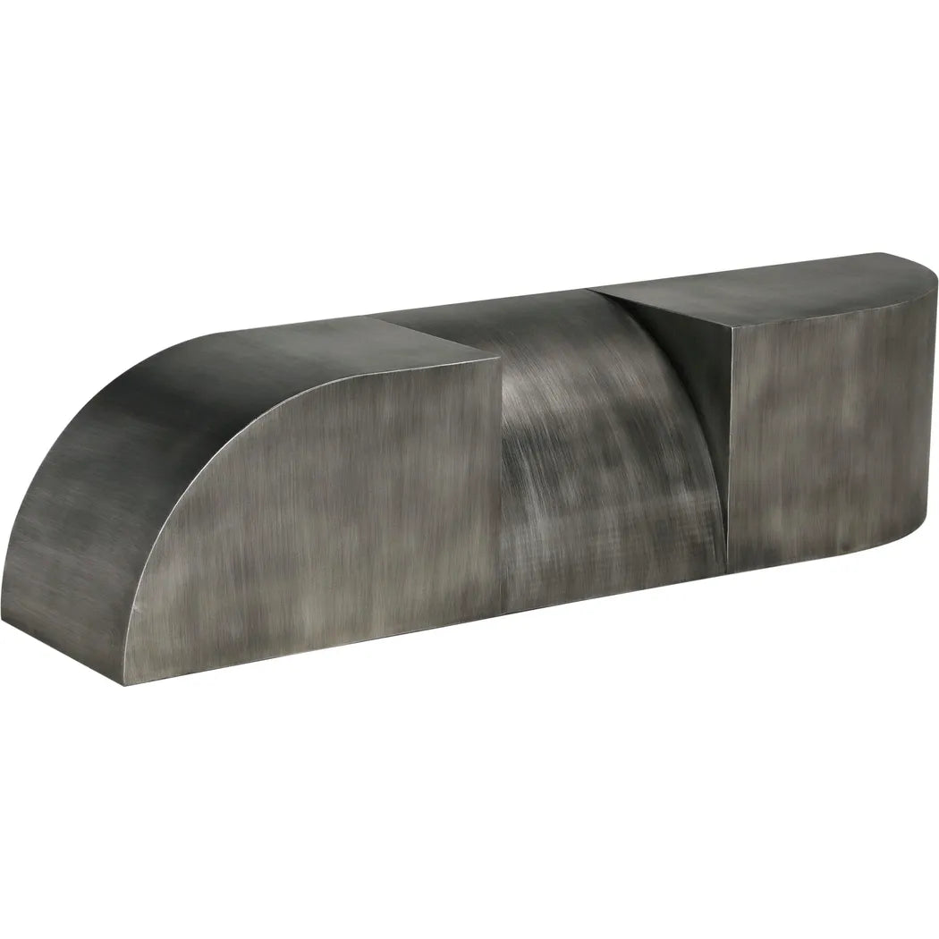 Noir Crafter Bench Sleek Gun Metal Industrial