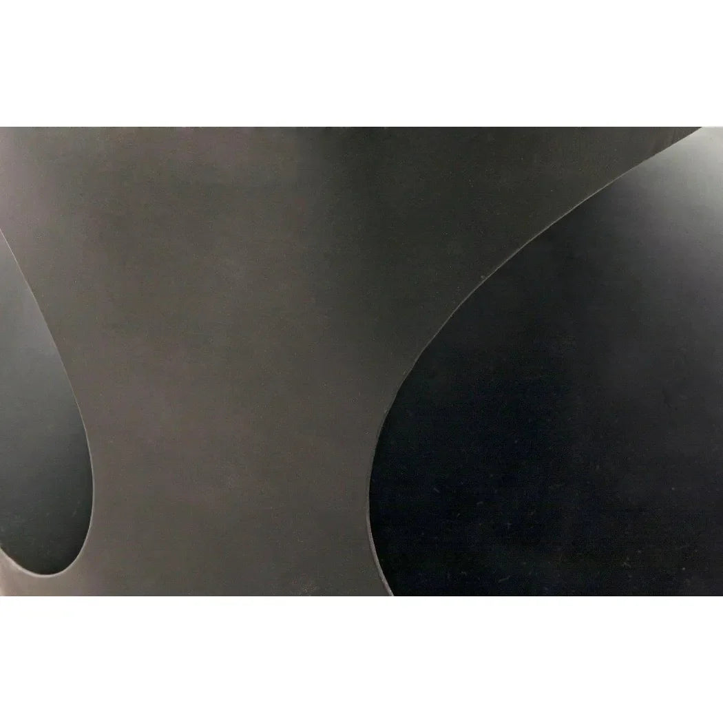 Noir Eclipse Oval Coffee Table Storage Industrial Steel