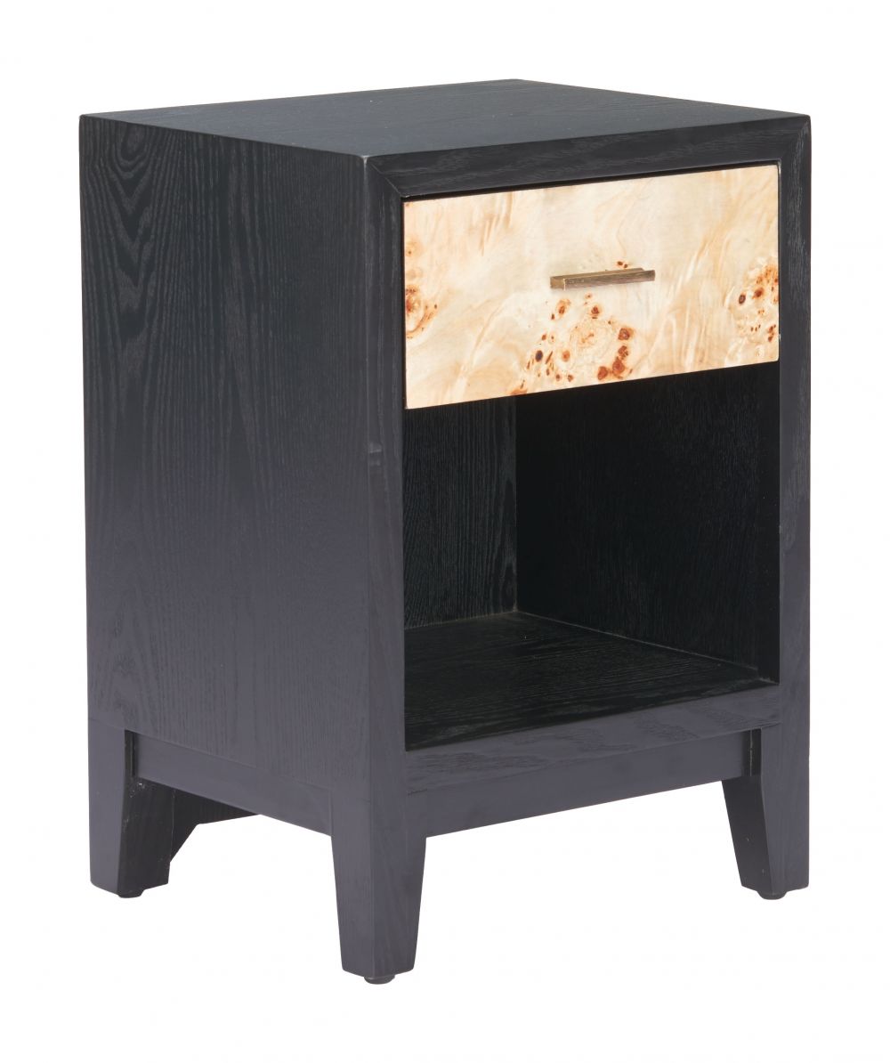 Zuo Modern Noite One Drawer Wooden Side Table