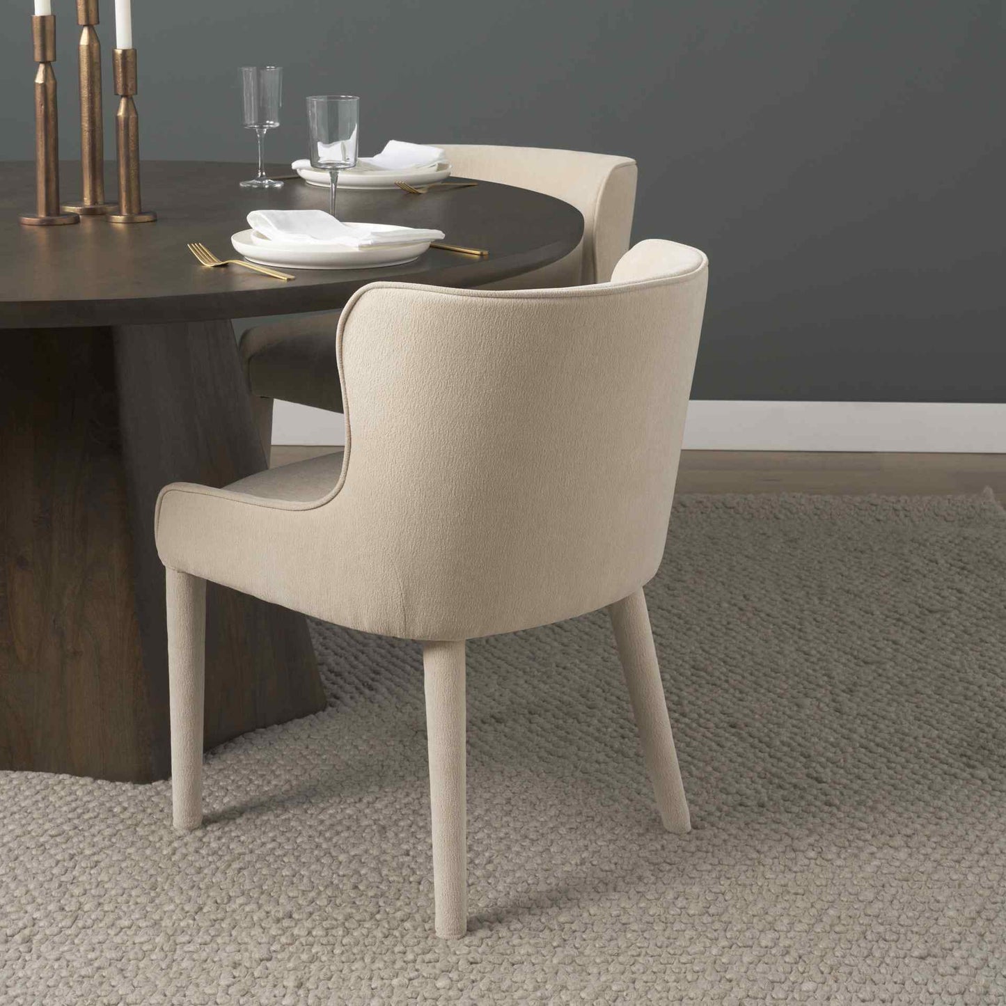 Mercana Nolan Slope Leather Armless Dining Chair 2PC