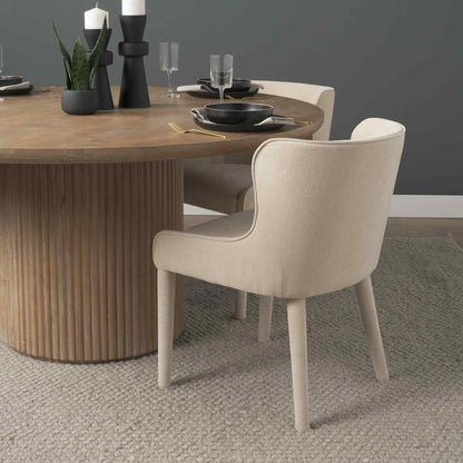 Mercana Nolan Slope Leather Armless Dining Chair 2PC