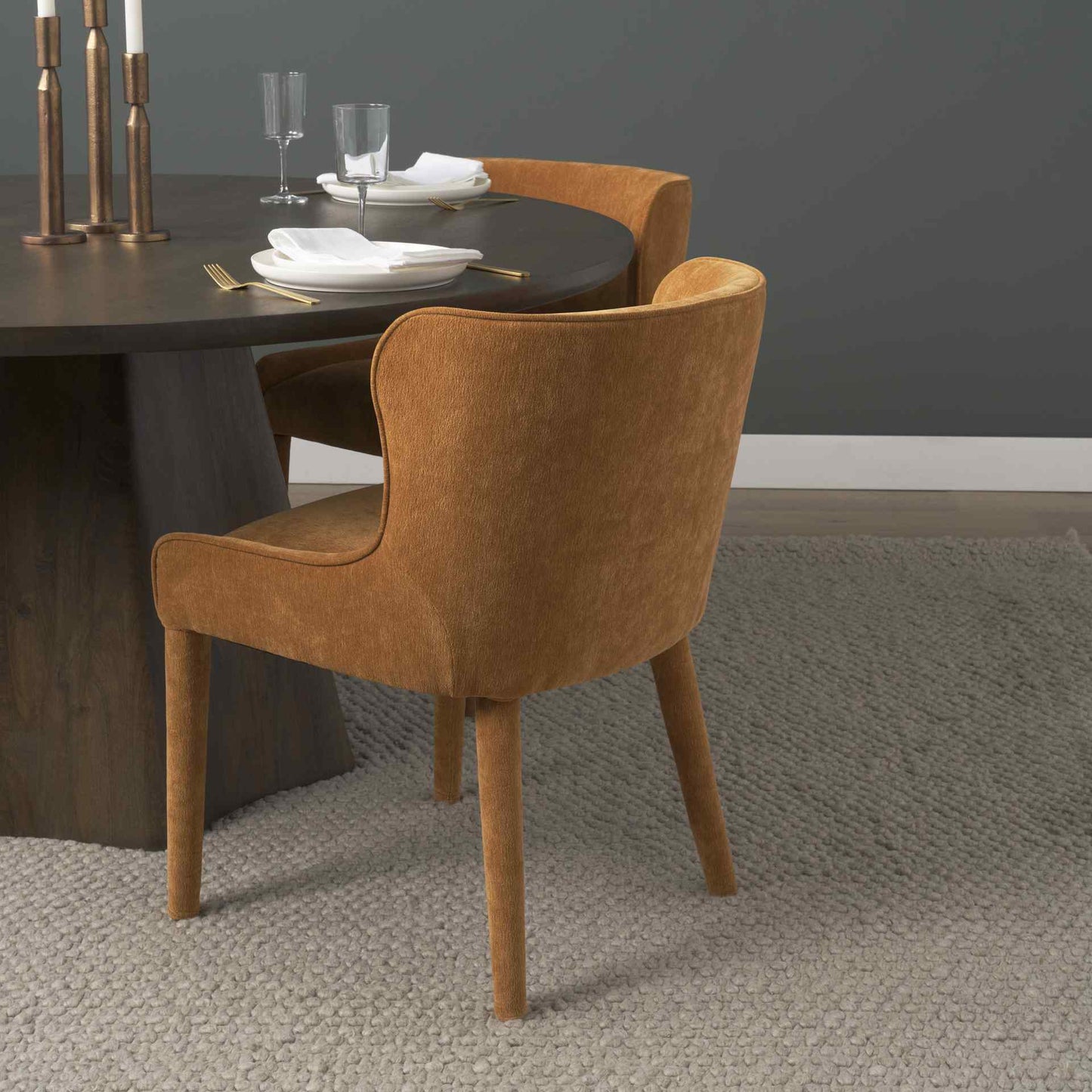 Mercana Nolan Slope Leather Armless Dining Chair 2PC
