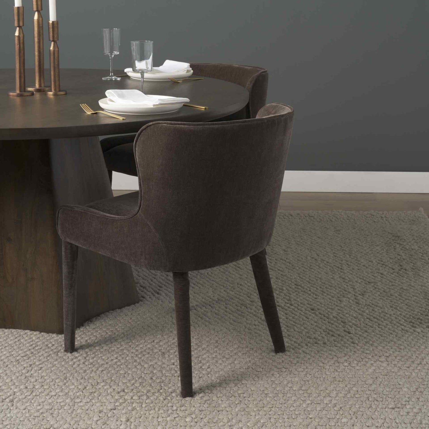 Mercana Nolan Slope Leather Armless Dining Chair 2PC
