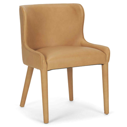 Mercana Nolan Slope Leather Armless Dining Chair 2PC