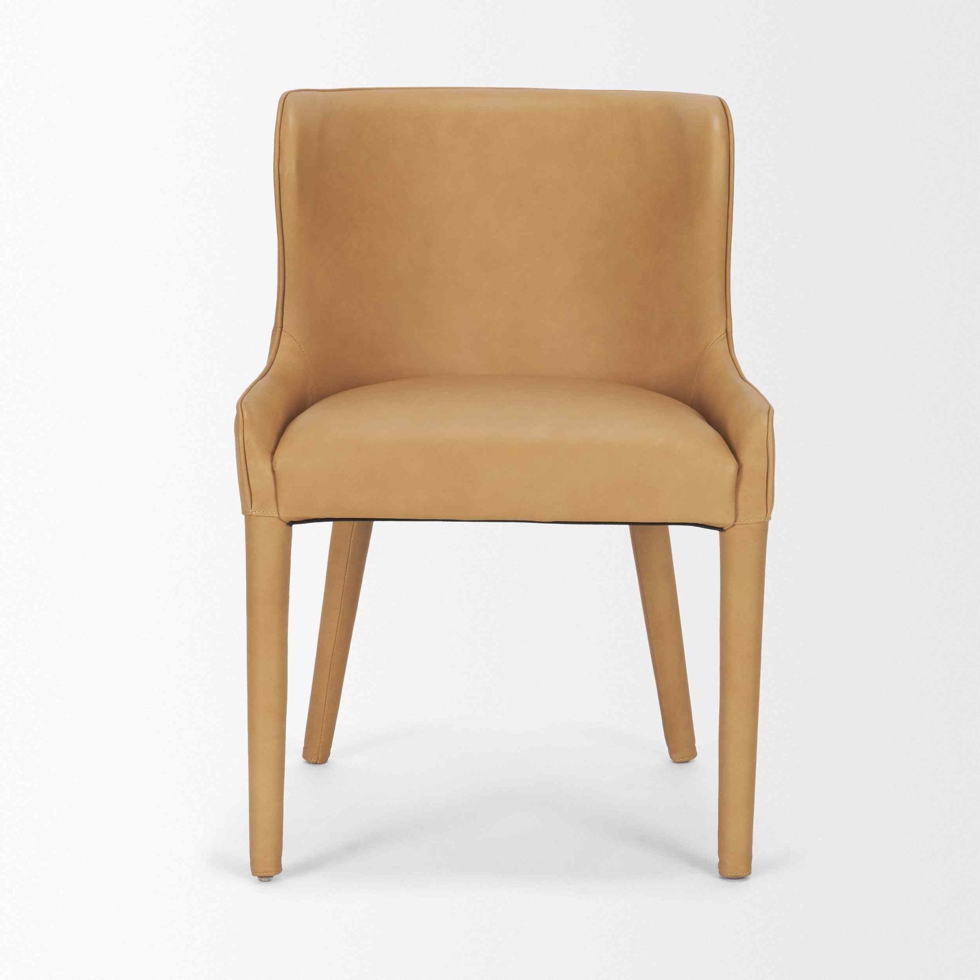 Mercana Nolan Slope Leather Armless Dining Chair 2PC