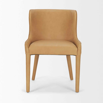 Mercana Nolan Slope Leather Armless Dining Chair 2PC
