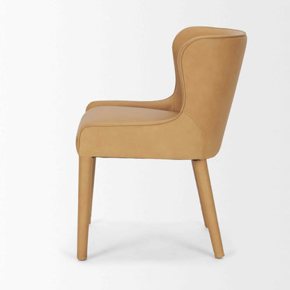 Mercana Nolan Slope Leather Armless Dining Chair 2PC