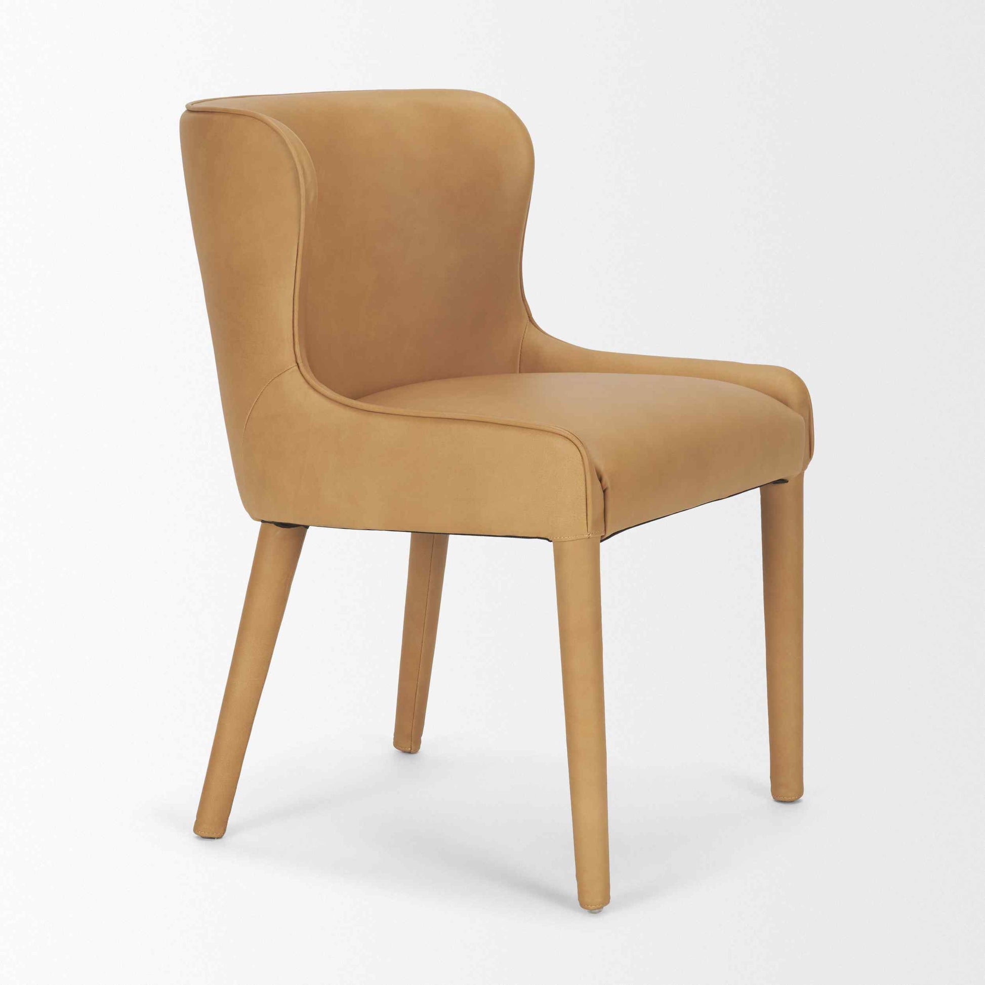 Mercana Nolan Slope Leather Armless Dining Chair 2PC