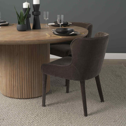 Mercana Nolan Slope Leather Armless Dining Chair 2PC