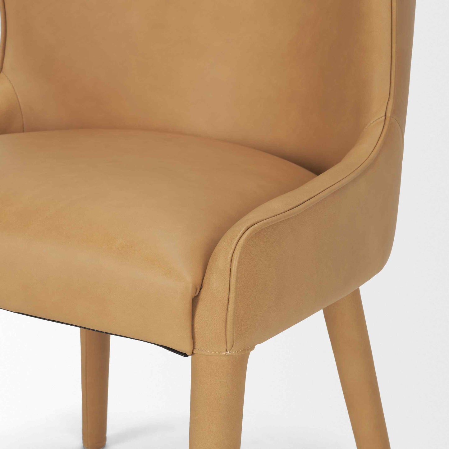 Mercana Nolan Slope Leather Armless Dining Chair 2PC